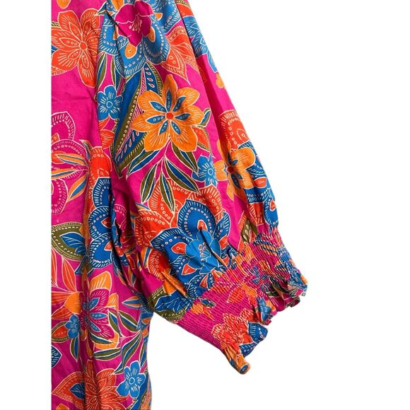 Sugarlips Women's Size XS Lorie Floral Baretta Short Sleeve Blouse - Picture 5 of 8